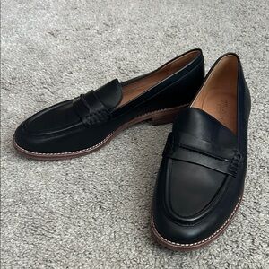 Madewell Black Leather Loafers